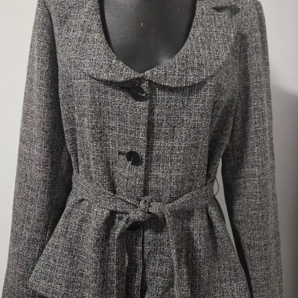 Sandro Gray Blazer Fitted Tailored Design